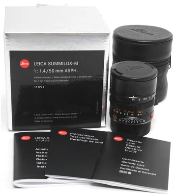 Leica Summilux 1.4/50mm ASPH. Summilux-M black boxed 11891 - Bild 1 von 4