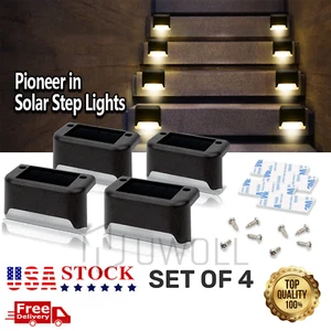 4 Solar Lights LED Bright Deck Outdoor Garden Patio Railing Decks Path Lighting - Picture 1 of 9