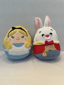 Disney Alice in Wonderland Alice & White Rabbit 7” Squishmallow Plushies - Picture 1 of 9