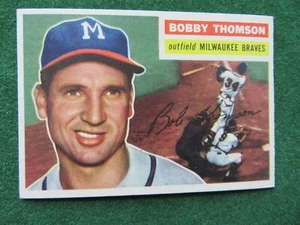 1956 Topps Set Break #257 Bobby Thomson Perfectly Centered Strong Corners - Picture 1 of 2