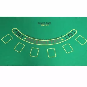 Blackjack 24"x 36" Layout Table Top Green Mat Portable Cover Felt Holdem Poker - Picture 1 of 3