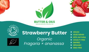 Organic Strawberry Butter – Unrefined, Cold Pressed, 100% Pure, Raw & Natural - Picture 1 of 8