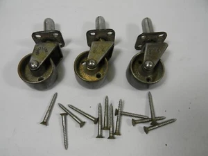 Vintage 20er Jahre ? Defekte Klavierrollen mit Stahlrädern 3 Stück - %1 B1C - Bild 1 von 5