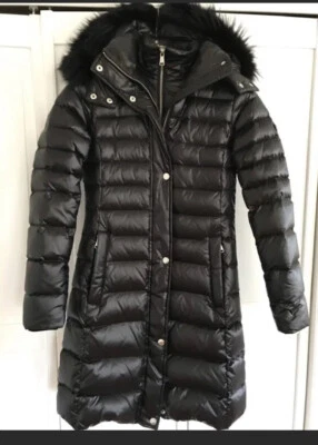 Abrigo de plumón Andrew Marc genuino de piel de zorro con 80 % de plumón talla XS Foto 1 de 4