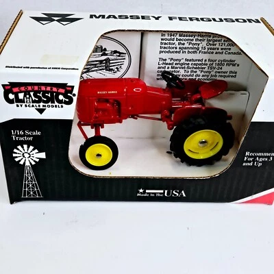 Massey-Harris Pony 1947 Wide Front Tractor 1/16 Scale Models Classics USA Made - Image 1 of 4