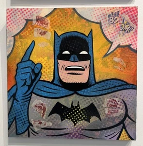 “Vintage Batman No. 8” Dr. Smash Pop Art Surrealism Original Painting Rare - Picture 1 of 1