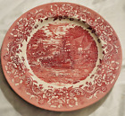 Plaque à dîner rouge gravures Staffordshire 17ème siècle