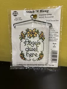 Counted Cross Stitch Kit 3529 Angels Dwell Here Stitch 'N Hang Ornament NOS - Picture 1 of 5