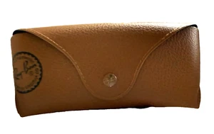 Ray Ban Braun Leder Sonnenbrille Brillenetui Druckknopfverschluss - Bild 1 von 8