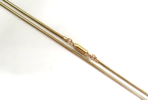 😎👍 Schöne massive 14K Gelbgold Schlangenkette Halskette 18" Unisex - Bild 1 von 12