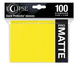 Ultra Pro Lemon Yellow Eclipse Matte Standard Sleeves 100 Pack [NEW] Card Deck - Picture 1 of 1