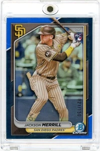 Jackson Merrill 2024 Bowman Chrome Rookie Blue Refractor /150 #27 - Picture 1 of 2