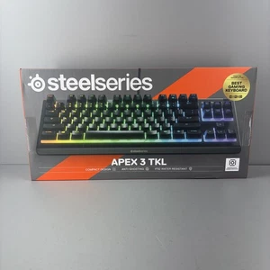 Steelseries Apex 3 TKL RGB Gaming Keyboard – 8-Zone RGB SEALED Factory - Picture 1 of 10
