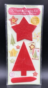 Paper Craft Card Making 3D Festive Scoring Kit Christmas Tree & Stars New - Picture 1 of 2