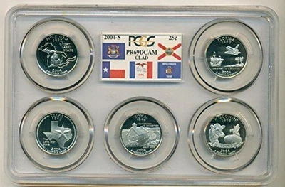 2004 S Clad State Quarters Set Proof PR69 DCAM Flag Label - Image 1 of 2