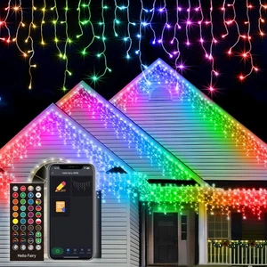 66FT Smart Color Changing Icicle Lights Outdoor - APP Control DIY 16M Colors ... - Bild 1 von 7