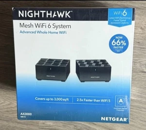 NETGEAR Nighthawk Advanced Whole Home Mesh WiFi 6 System MK72 AX3000 Router NEW - Picture 1 of 2