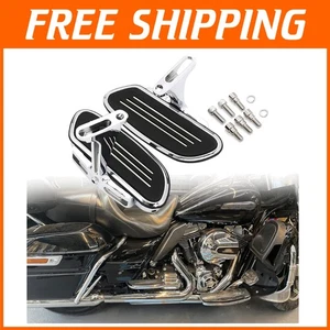 Tableros cromados para pasajeros de motocicletas con kit de montaje para modelos Harley Touring - Imagen 1 de 11