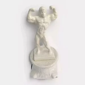 VTG 18" Male Body Builder Ceramic Art Statue White Porcelain Stone Figure Decor - Picture 1 of 9