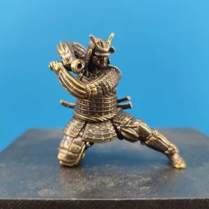 Statua modello samurai ottone porta incenso inserto incenso ornamento casa interno - Foto 1 di 10