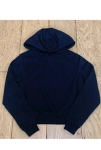 Kids Girls Hoodie Hoody Short Cropped Sweater Black 146cm-152cm Age 12 New - Picture 1 of 4