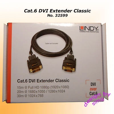 LINDY DVI Extender Cat.6 Classic - 32599 - Video Extenderlösung  bis 30m NEU/OVP - Bild 1 von 4