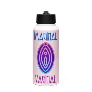 "Imaginal Vaginal" Stainless steel water bottle Vulva Yoni Pussy Funny Sex - Picture 1 of 4