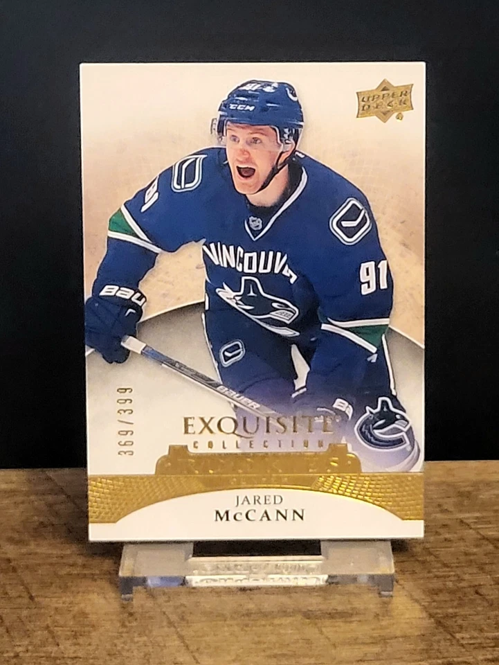 2015-16 Upper Deck Exquisite Collection Rookies Jared McCann 369/399 RC #R-10 - Image 1 of 2