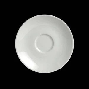 12 STEELITE Varick Cafe White 4.75" Restaurant ESPRESSO SAUCERS 6900E532 NEW - Picture 1 of 2