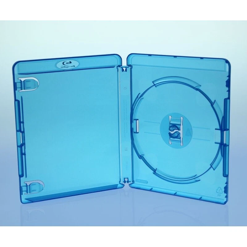 0,76€/Stück - AMARAY Blu-Ray 1-Disc Hüllen - 15mm - 50 Stück - blau