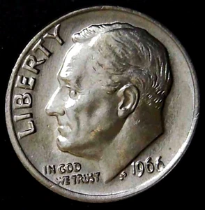 1966 10C Roosevelt Dime BU CLAD 23os0519 - Picture 1 of 2