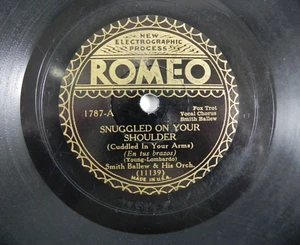 Smith Ballew - Snuggled On Your Shoulder / Dancing On The Ceiling 1932 Romeo - Picture 1 of 4