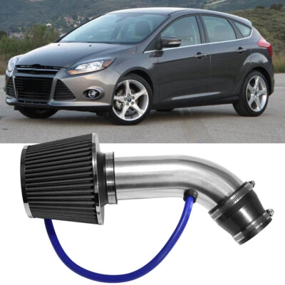 For Ford Focus Fiesta 3" Air Intake Filter Induction Pipe Power Flow Hose System - Image 1 of 4