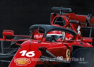 Charles Leclerc Ferrari F1 A3 Limited edition print - Picture 1 of 1