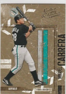 MIGUEL CABRERA ROOKIE CARD Leather & Lumber BASEBALL RC Marlins Tigers MIGGY LE! - Bild 1 von 2
