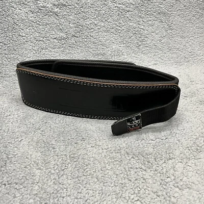 Cinturón de entrenamiento Weider de cuero para levantamiento de pesas talla pequeña-mediana negro Foto 1 de 4