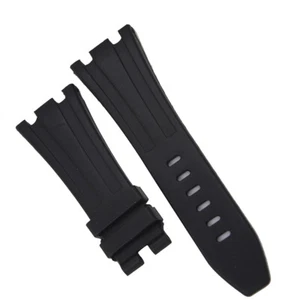Schwarz Silikon Gummiband Uhrenarmband PASSEND (für) AP Audemars Piguet - Bild 1 von 3