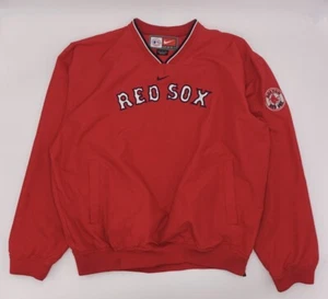 Talla Grande - Chaqueta Rompevientos Pullover Vintage Nike Red Sox - Imagen 1 de 9