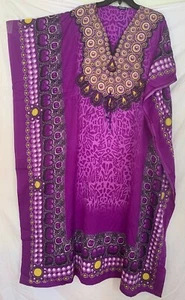 Womens African Dashiki Maxi Kaftan Dress Caftan Boho Hippie Ethnic Coverup 1Size - Picture 1 of 1