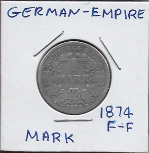 DEUTSCHES REICH 1 MARK 1874-F TYP 1,GROßES SCHILD,KLEINER ADLER,WILHELM I (1871-188 - Bild 1 von 2