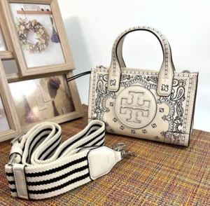 Tory Burch 2-way mini shoulder bag tote bag Americana leather genuine product - Picture 1 of 12