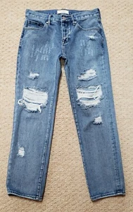 PacSun Boyfriend Distressed Button Fly Denim Jeans Women's Size 25 x L26.5 EUC! - Picture 1 of 6