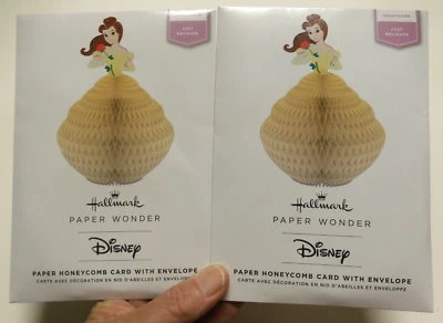 2 Tarjetas Sello Just Because DISNEY PRINCESA PANAL BELLA VESTIDOS AMARILLOS Foto 1 de 4