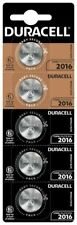 5x Duracell Battery CR2016 Lilhium Batteries 3V Coin Cell ECR2016 DL2016