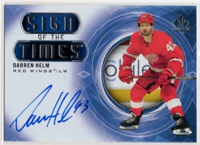 2020 2020-21 SP Authentic Sign of the Times SOTTHE Darren Helm Detroit Red Wings - Image 1 of 2