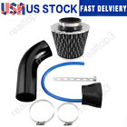 3'' Black Car Cold Air Filter Intake Induction Kit Pipe Power Flow Hose System