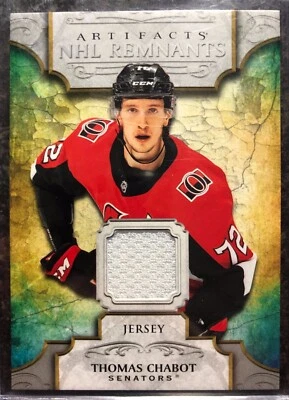 THOMAS CHABOT 2020-21 UPPER DECK ARTIFACTS HOCKEY NHL REMNANTS JERSEY RELIC - Image 1 of 2