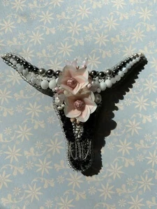 Büffelkopf Brosche Handarbeit  - Bild 1 von 7