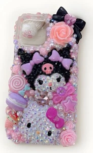 Jolie coque téléphone Kitty strass rose Bling - Photo 1 sur 3