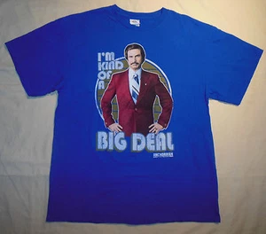 Anchorman Movie Legend Of Ron Burgundy T Shirt " I'm Kind Of A Big Deal " L Mens - Picture 1 of 5